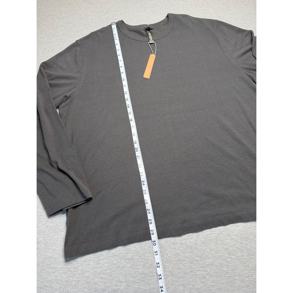 NWT SKIMS Mens Jersey Lounge Relaxed Long Sleeve T-Shirt Ash Gray XL - Picture 3 of 8
